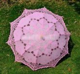 Parasol Vitoriano de Renda (Rosa)