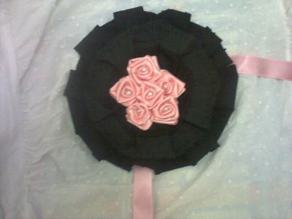 Canotier de Rosas de Fita.