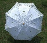 Parasol Vitoriano de Renda (Off-White) (Pequeno)